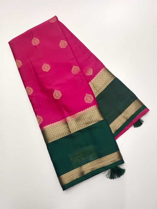 SEMI CREPE SILK SAREE - B S CHANNABASAPPA & SONS
