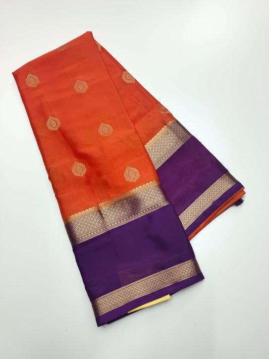 SEMI CREPE SILK SAREE - B S CHANNABASAPPA & SONS
