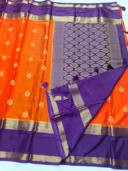 SEMI CREPE SILK SAREE - B S CHANNABASAPPA & SONS