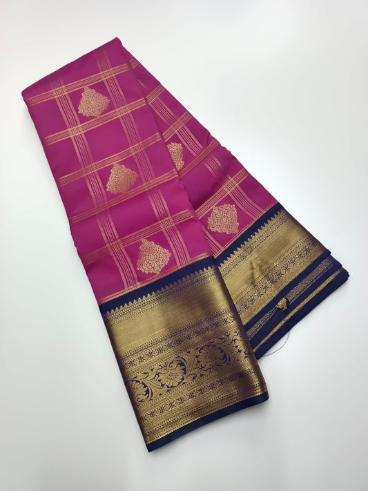 KANCHIPURAM SEMI SILK SAREE - B S CHANNABASAPPA & SONS
