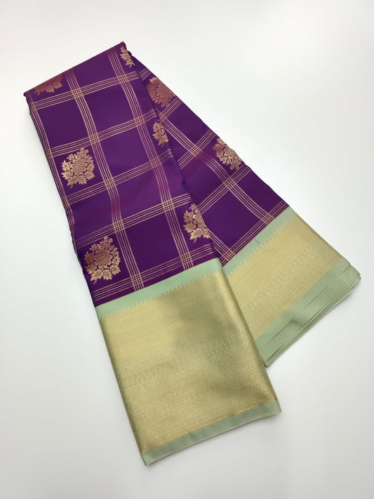 KANCHIPURAM SEMI SILK SAREE - B S CHANNABASAPPA & SONS