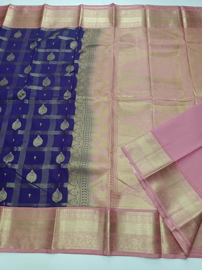 KANCHIPURAM SEMI SILK SAREE - B S CHANNABASAPPA & SONS