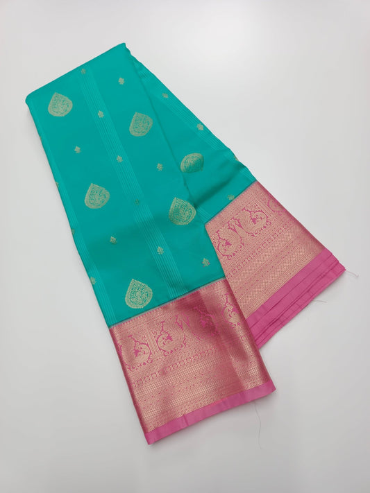 KANCHIPURAM SEMI SILK SAREE - B S CHANNABASAPPA & SONS