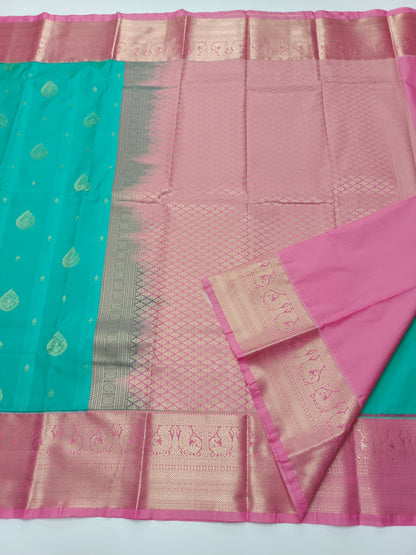 KANCHIPURAM SEMI SILK SAREE - B S CHANNABASAPPA & SONS