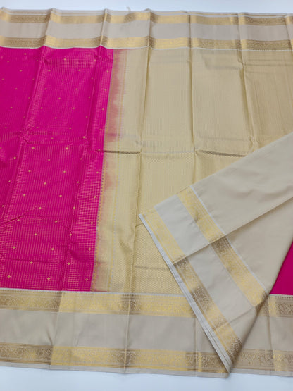 KANCHIPURAM SEMI SILK SAREE - B S CHANNABASAPPA & SONS