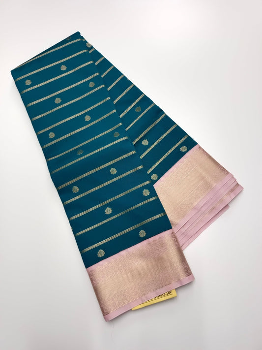 KANCHIPURAM SEMI SILK SAREE - B S CHANNABASAPPA & SONS
