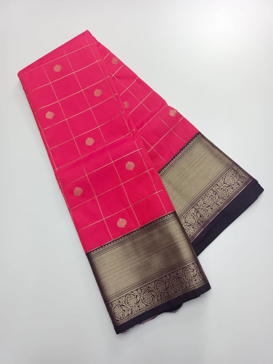 KANCHIPURAM SEMI SILK SAREE - B S CHANNABASAPPA & SONS