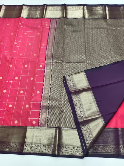 KANCHIPURAM SEMI SILK SAREE - B S CHANNABASAPPA & SONS