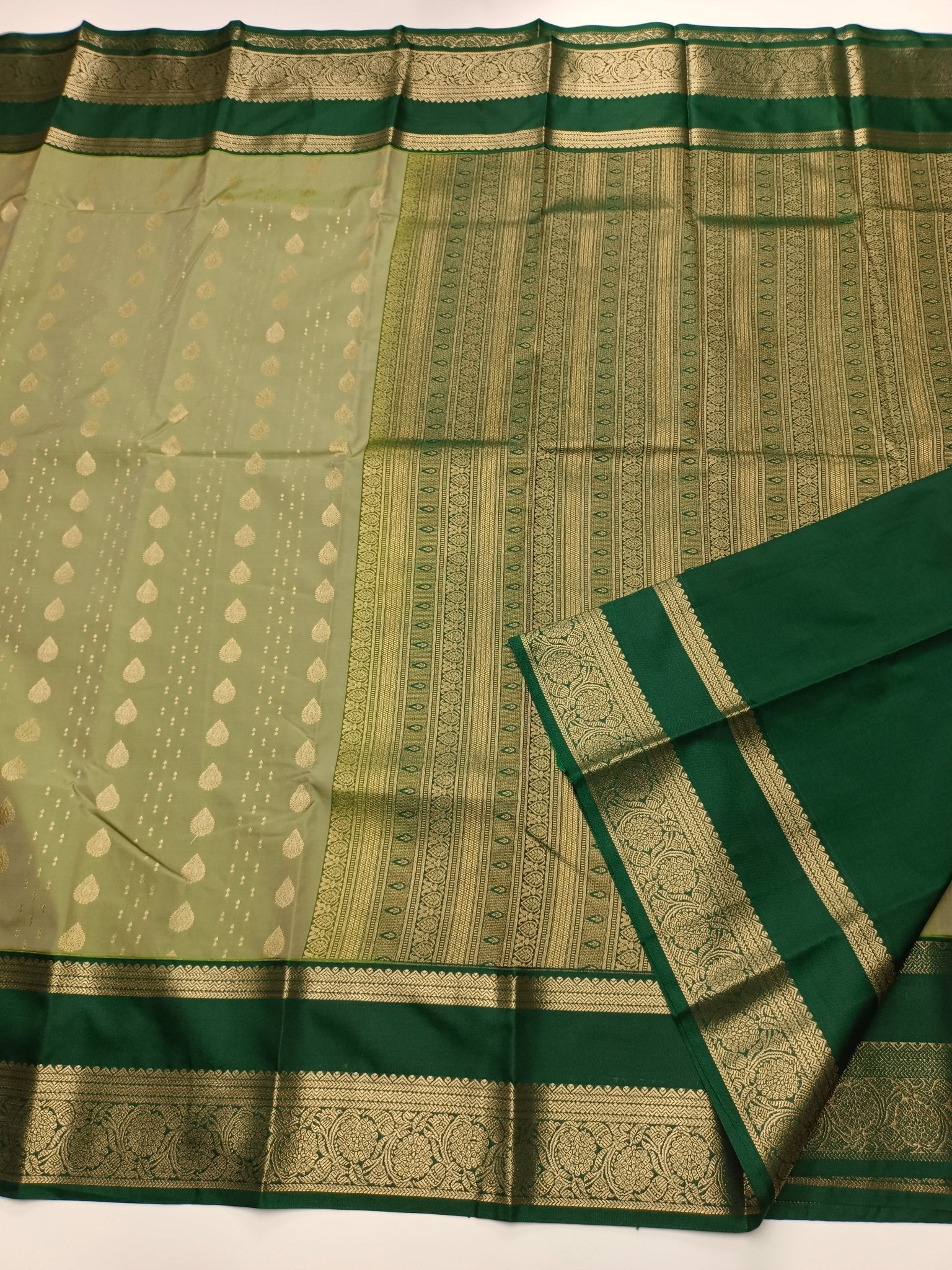 KANCHIPURAM SEMI SILK SAREE - B S CHANNABASAPPA & SONS