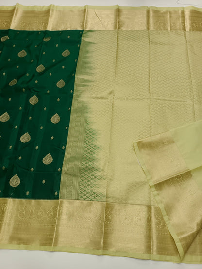 KANCHIPURAM SEMI SILK SAREE - B S CHANNABASAPPA & SONS
