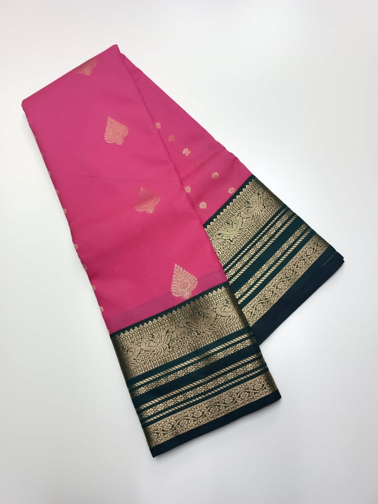 KANCHIPURAM SEMI SILK SAREE - B S CHANNABASAPPA & SONS