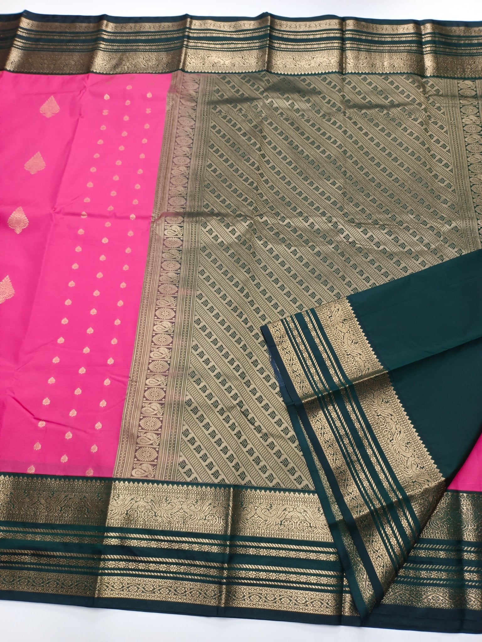 KANCHIPURAM SEMI SILK SAREE - B S CHANNABASAPPA & SONS