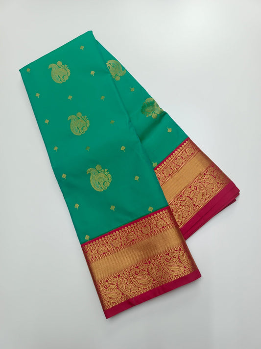 KANCHIPURAM SEMI SILK SAREE - B S CHANNABASAPPA & SONS