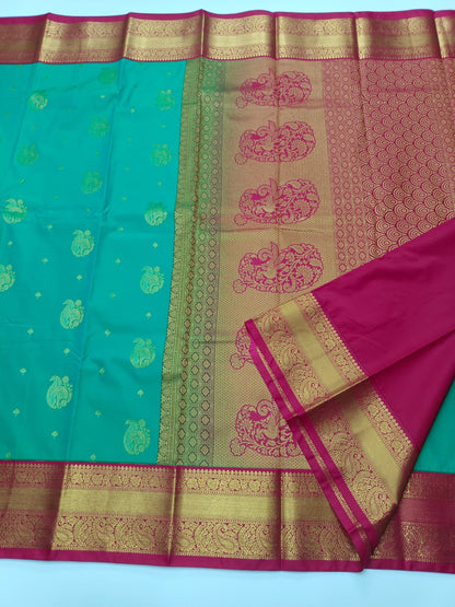 KANCHIPURAM SEMI SILK SAREE - B S CHANNABASAPPA & SONS