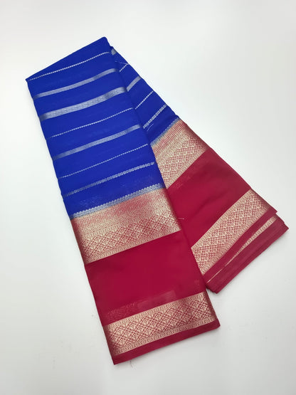 SEMI CREPE SILK SAREE - B S CHANNABASAPPA & SONS