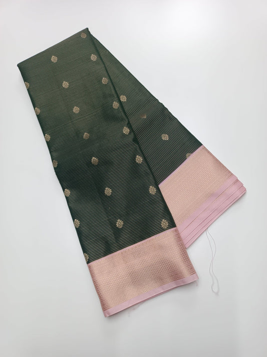 KANCHIPURAM SEMI SILK SAREE - B S CHANNABASAPPA & SONS