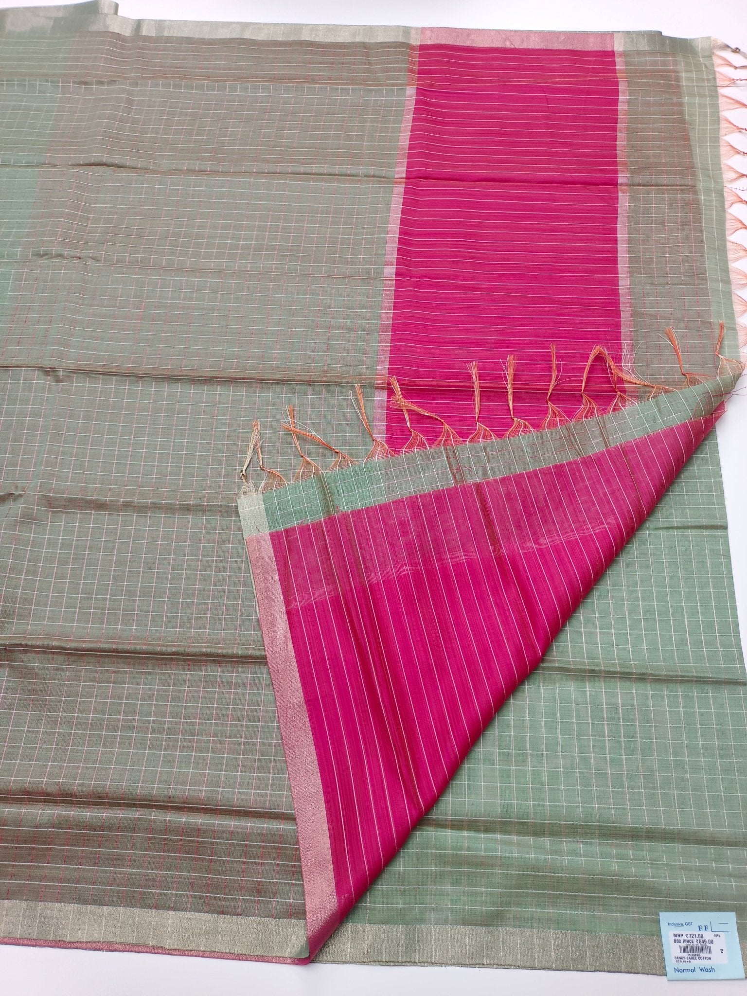 FANCY LENIN SAREE - B S CHANNABASAPPA & SONS