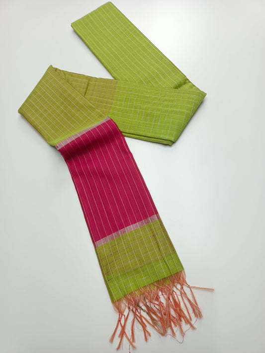 FANCY LENIN SAREE - B S CHANNABASAPPA & SONS