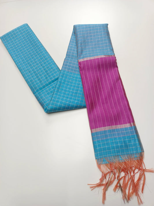 FANCY LENIN SAREE - B S CHANNABASAPPA & SONS