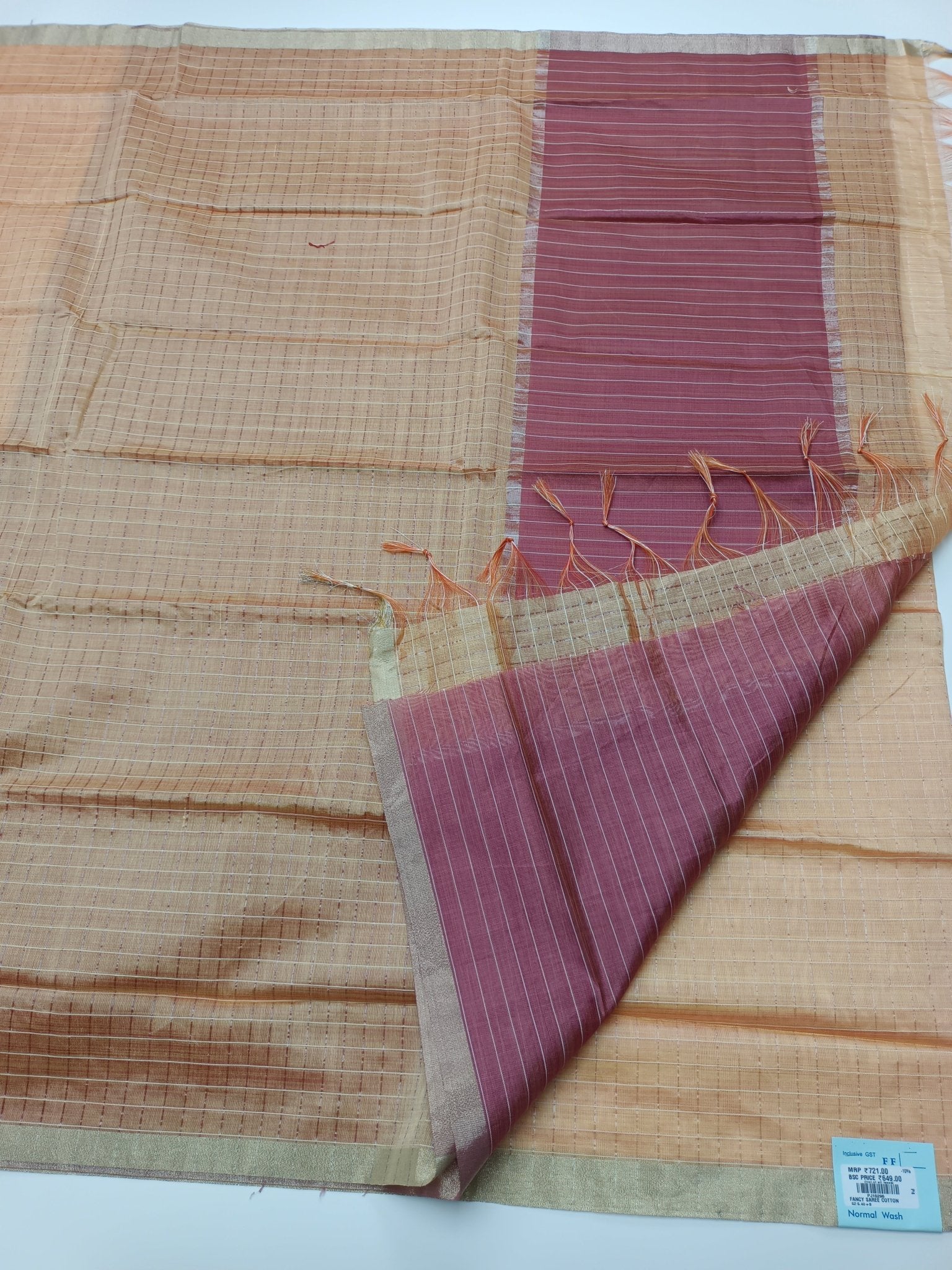 FANCY LENIN SAREE - B S CHANNABASAPPA & SONS