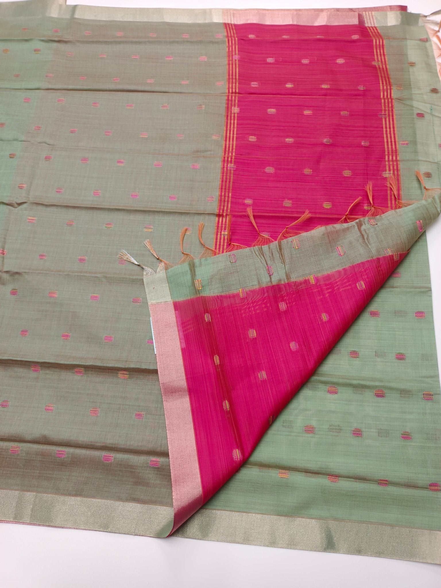 FANCY LENIN SAREE - B S CHANNABASAPPA & SONS