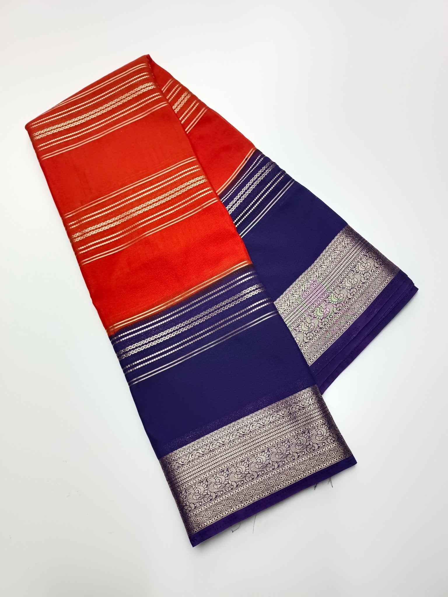 SEMI CREPE SILK SAREE - B S CHANNABASAPPA & SONS