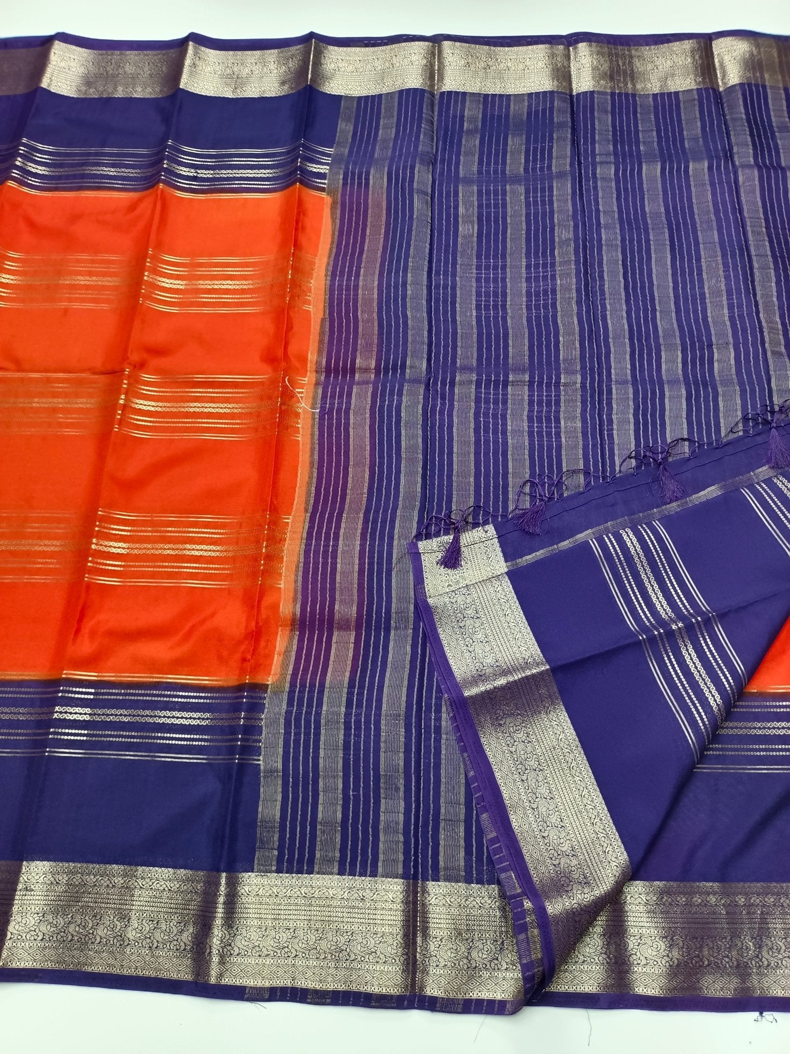SEMI CREPE SILK SAREE - B S CHANNABASAPPA & SONS