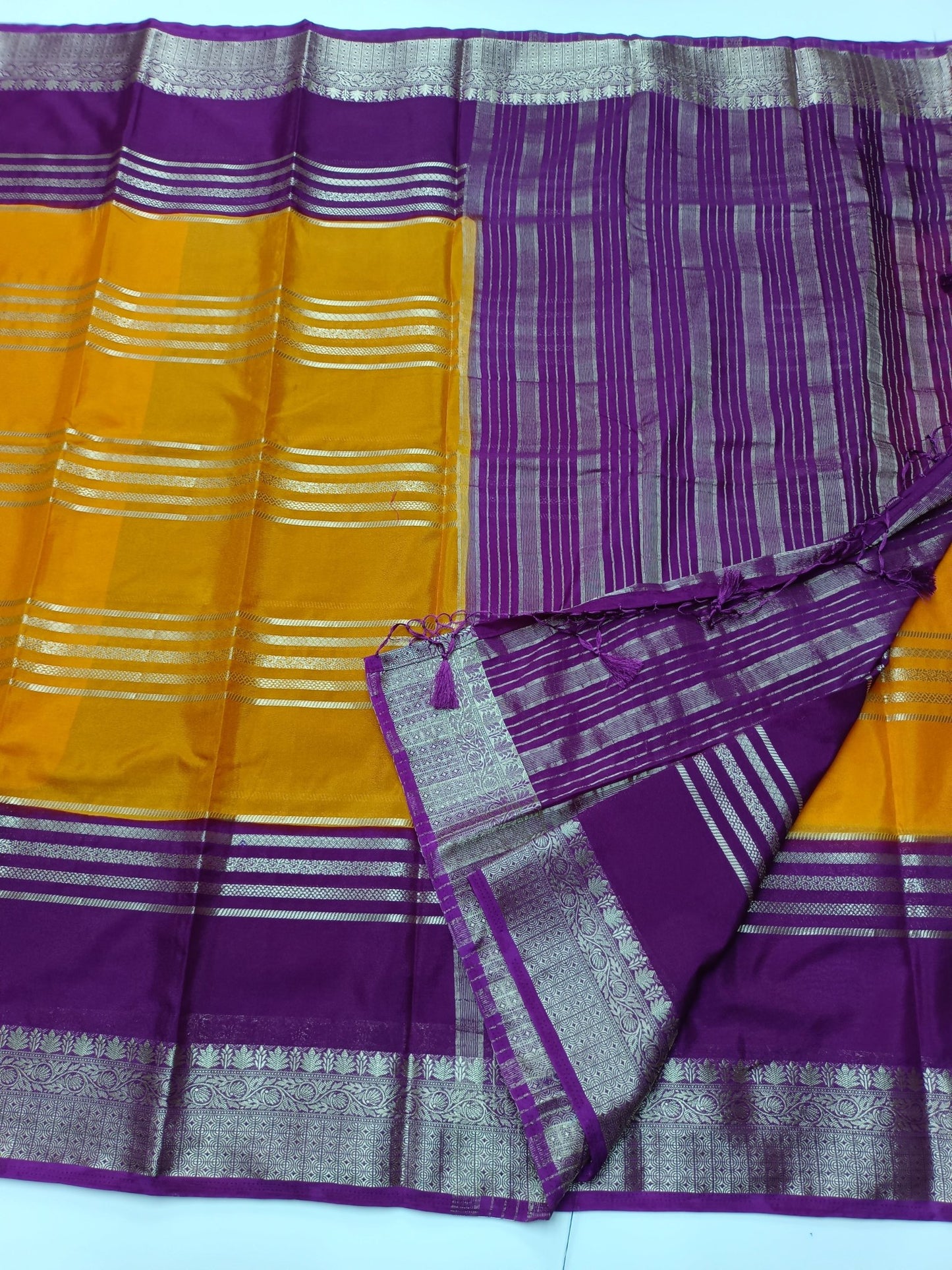 SEMI CREPE SILK SAREE - B S CHANNABASAPPA & SONS
