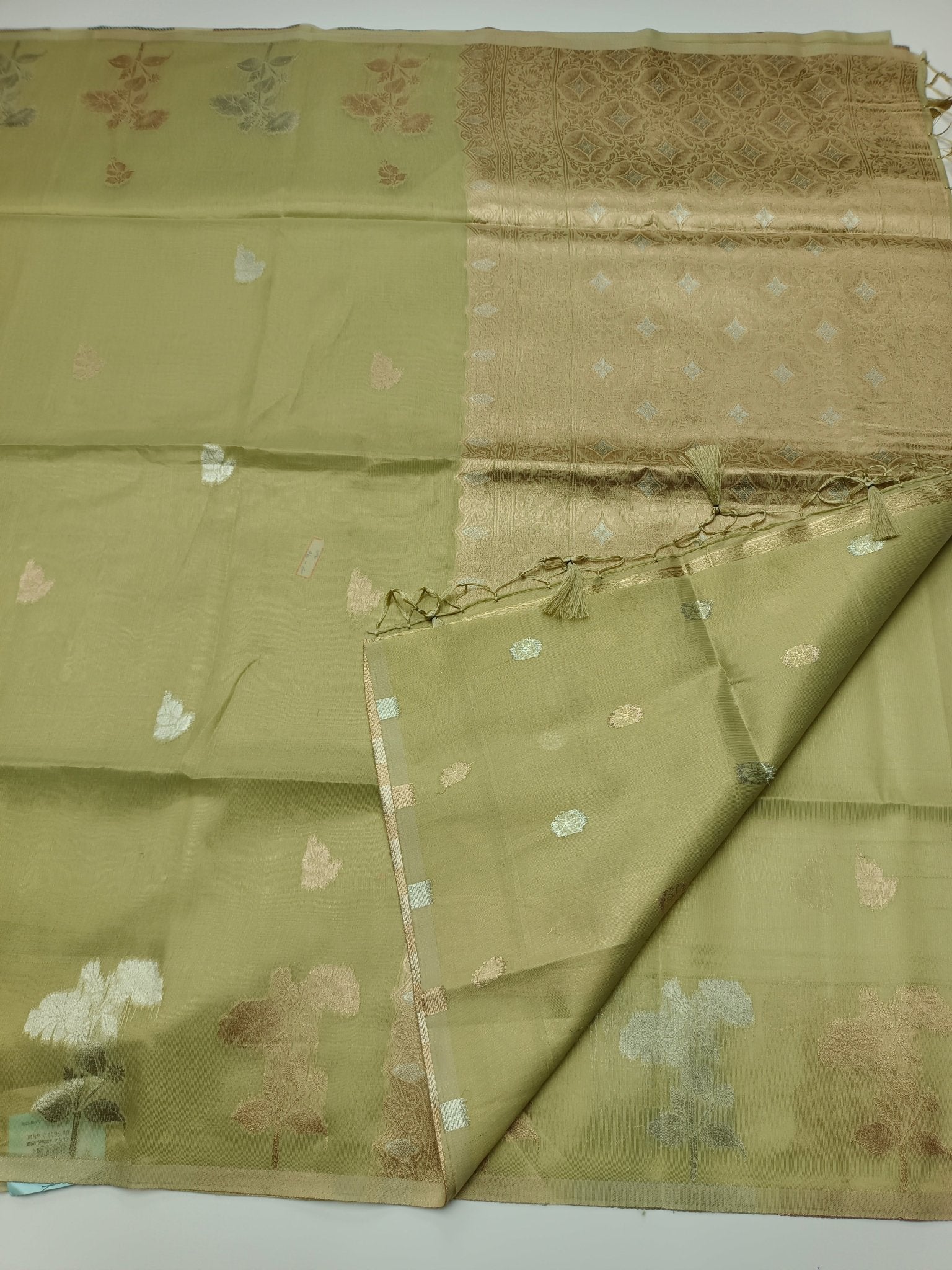 TISSUE COTTON SAREE - B S CHANNABASAPPA & SONS