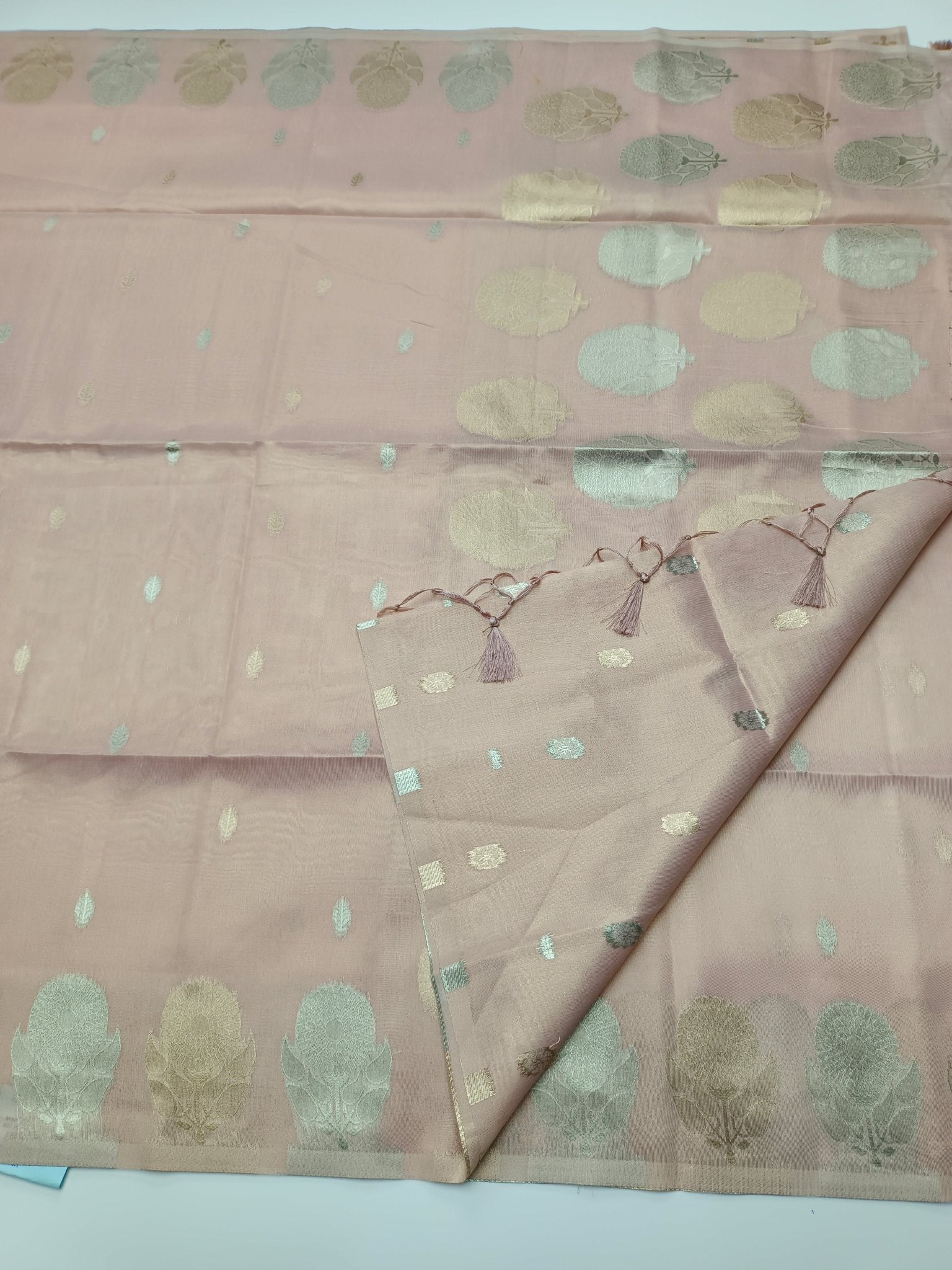 TISSUE COTTON SAREE - B S CHANNABASAPPA & SONS