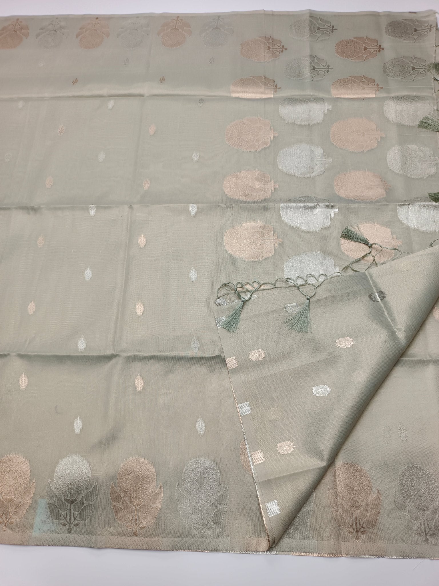 TISSUE COTTON SAREE - B S CHANNABASAPPA & SONS