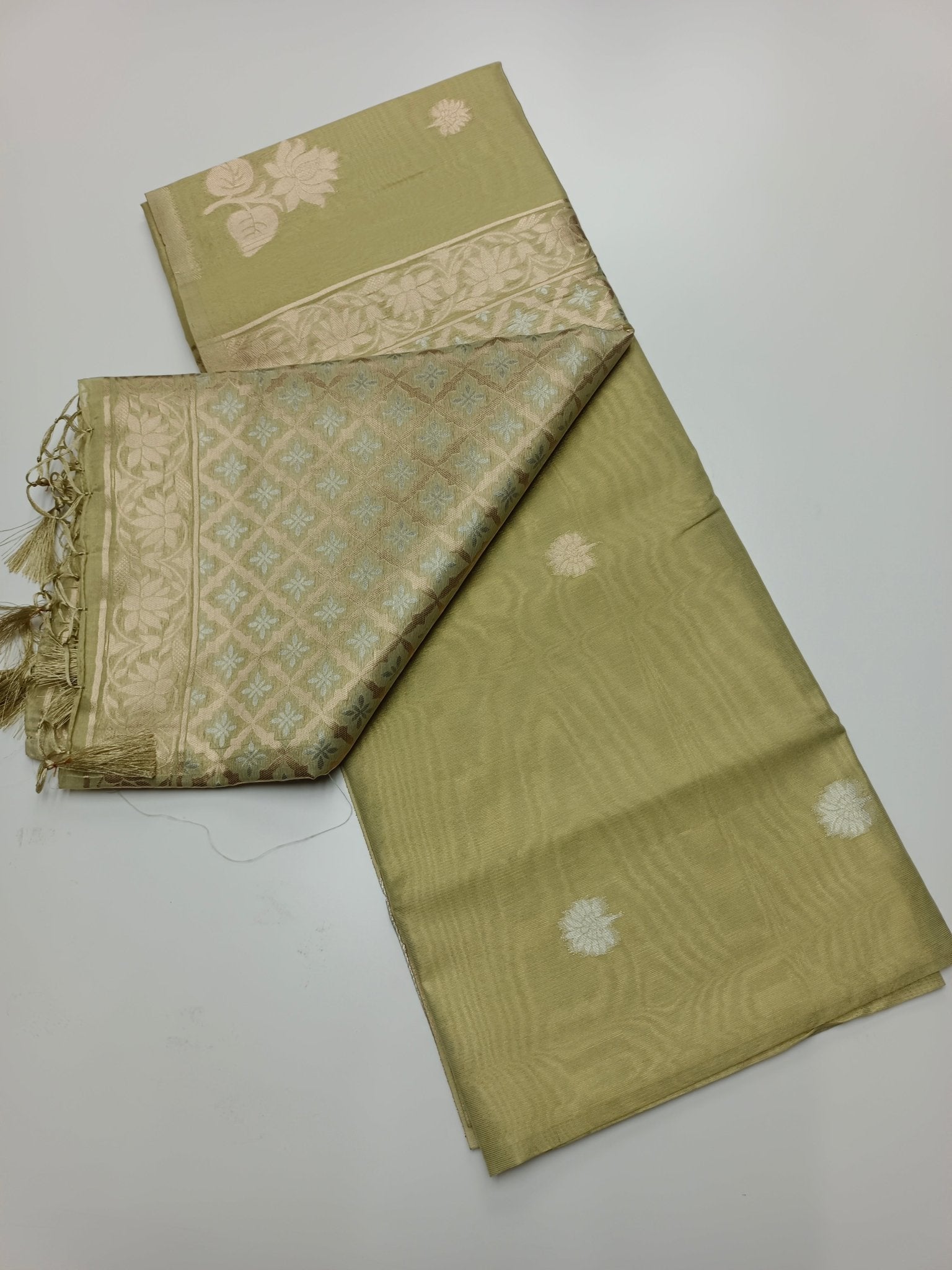 TISSUE COTTON SAREE - B S CHANNABASAPPA & SONS