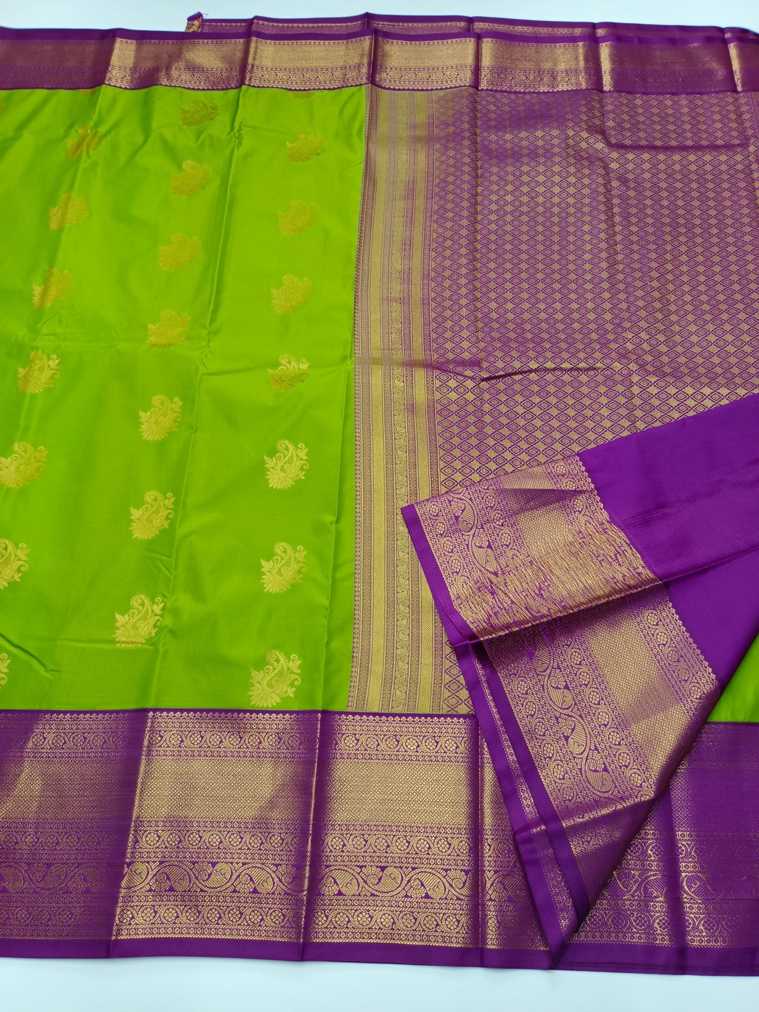 KANCHIPURAM SEMI SILK SAREE - B S CHANNABASAPPA & SONS