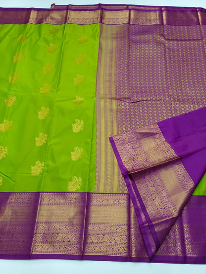 KANCHIPURAM SEMI SILK SAREE - B S CHANNABASAPPA & SONS