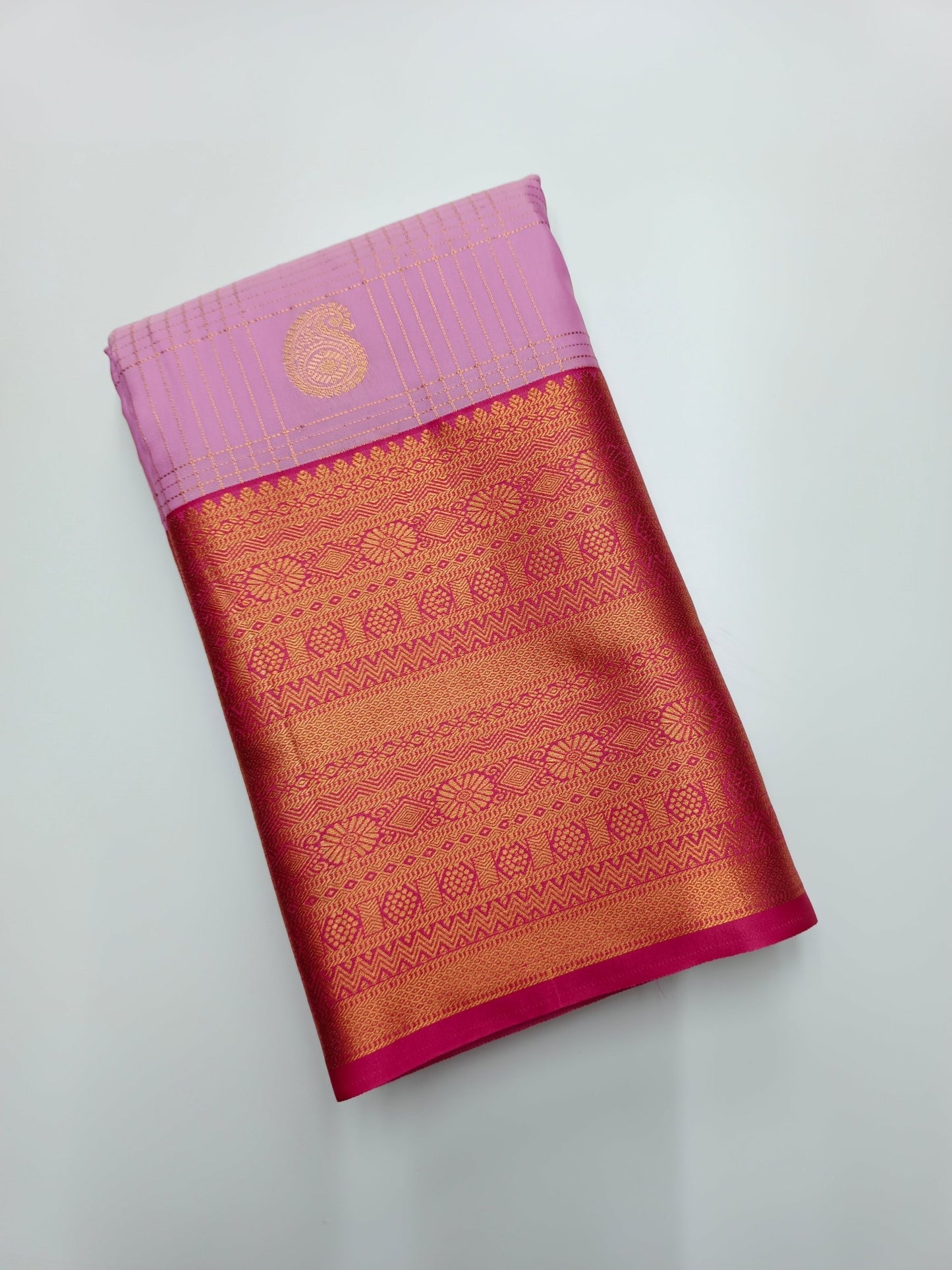KANCHIPURAM SEMI SILK SAREE - B S CHANNABASAPPA & SONS