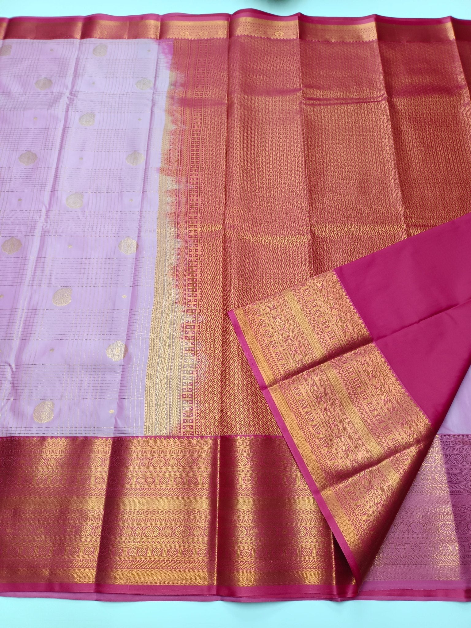KANCHIPURAM SEMI SILK SAREE - B S CHANNABASAPPA & SONS