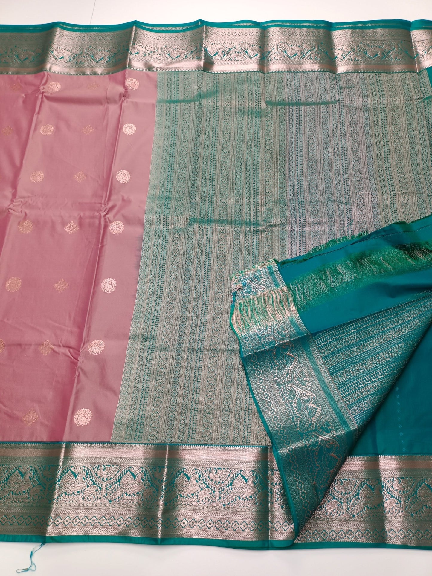 KANCHIPURAM SEMI SILK SAREE - B S CHANNABASAPPA & SONS