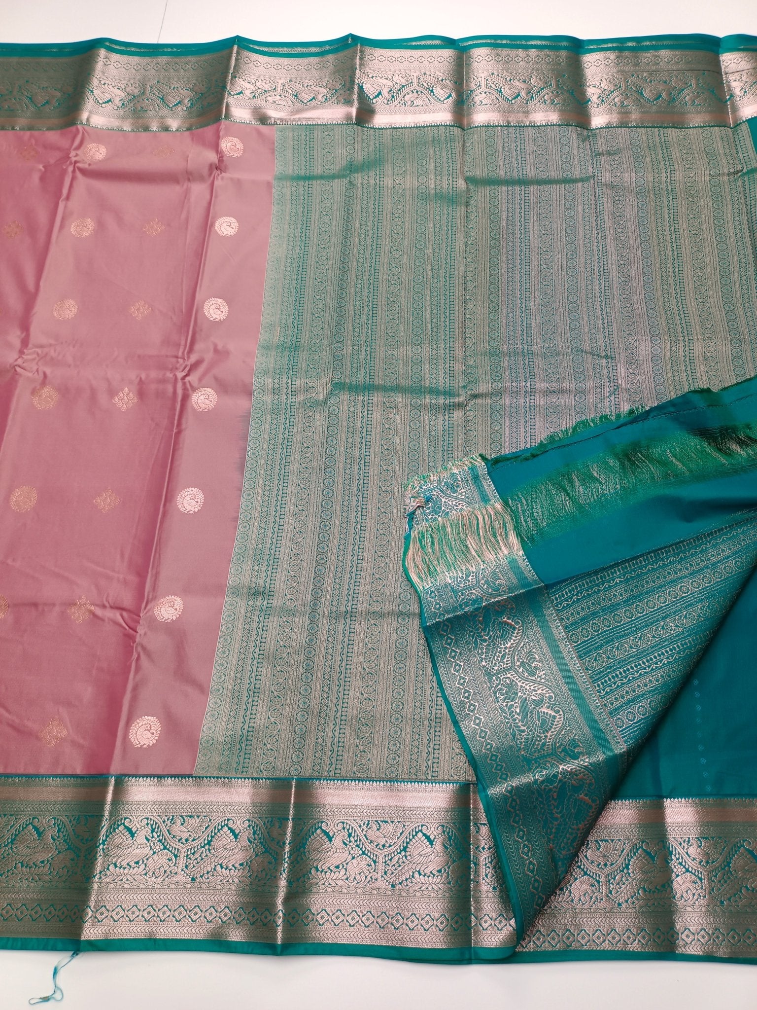 KANCHIPURAM SEMI SILK SAREE - B S CHANNABASAPPA & SONS