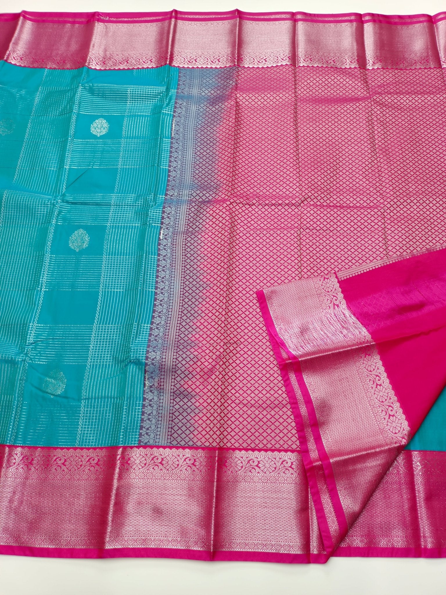 KANCHIPURAM SEMI SILK SAREE - B S CHANNABASAPPA & SONS