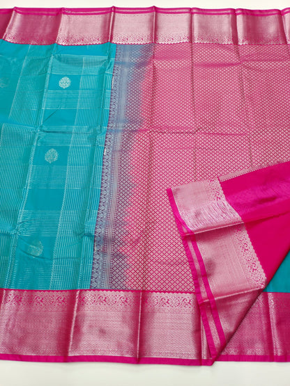 KANCHIPURAM SEMI SILK SAREE - B S CHANNABASAPPA & SONS