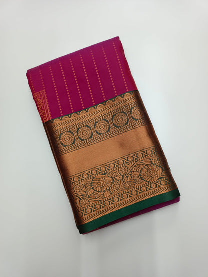 KANCHIPURAM SEMI SILK SAREE - B S CHANNABASAPPA & SONS