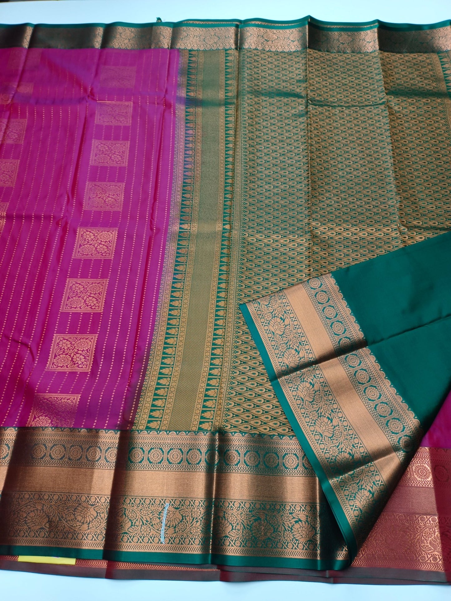 KANCHIPURAM SEMI SILK SAREE - B S CHANNABASAPPA & SONS