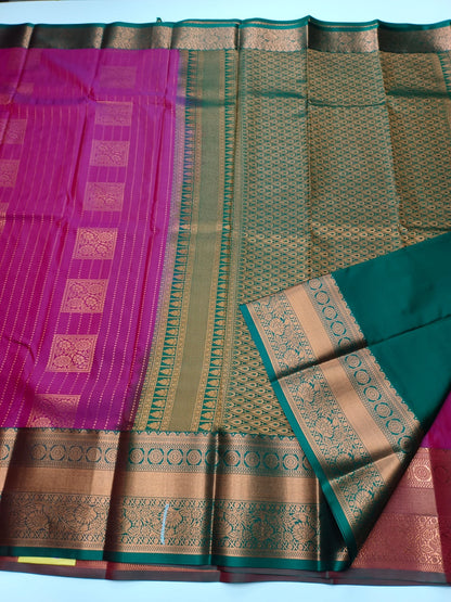 KANCHIPURAM SEMI SILK SAREE - B S CHANNABASAPPA & SONS