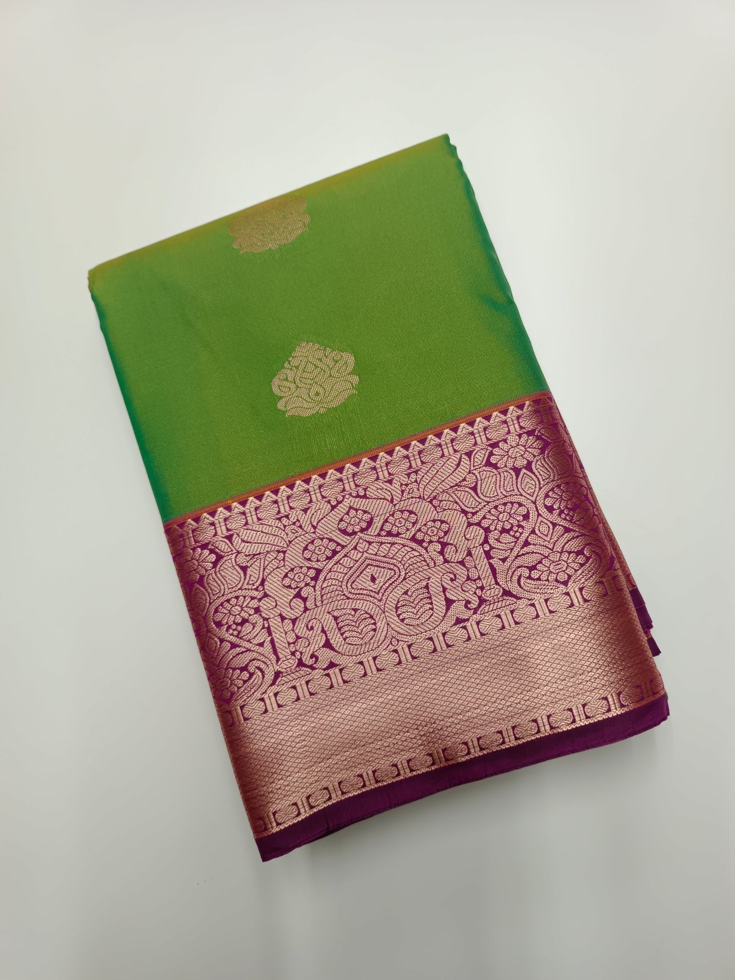 KANCHIPURAM SEMI SILK SAREE - B S CHANNABASAPPA & SONS