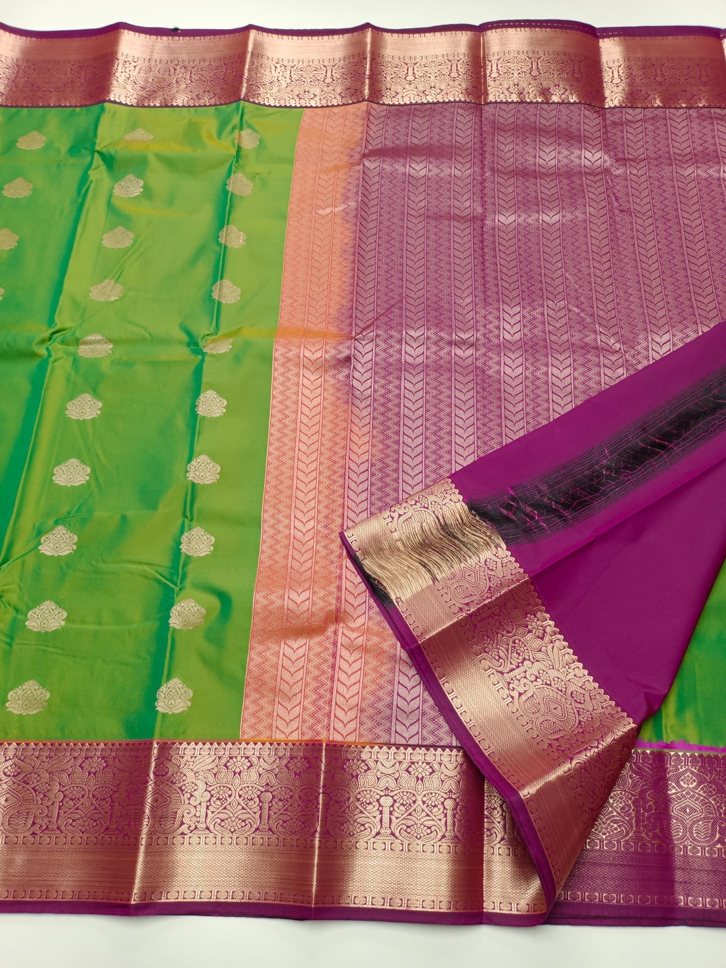 KANCHIPURAM SEMI SILK SAREE - B S CHANNABASAPPA & SONS