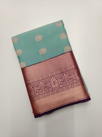 KANCHIPURAM SEMI SILK SAREE - B S CHANNABASAPPA & SONS