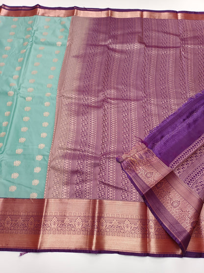 KANCHIPURAM SEMI SILK SAREE - B S CHANNABASAPPA & SONS