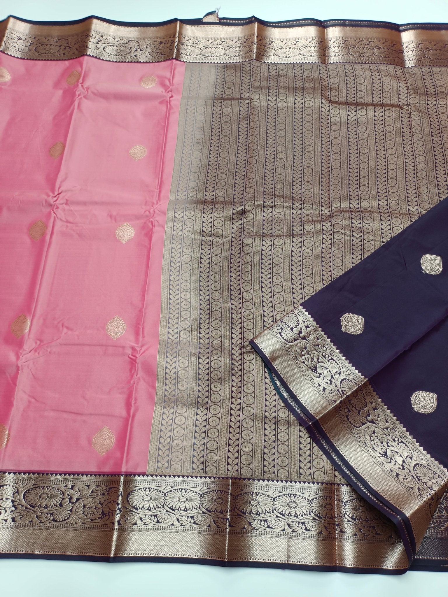 KANCHIPURAM SEMI SILK SAREE - B S CHANNABASAPPA & SONS