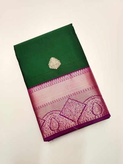 KANCHIPURAM SEMI SILK SAREE - B S CHANNABASAPPA & SONS