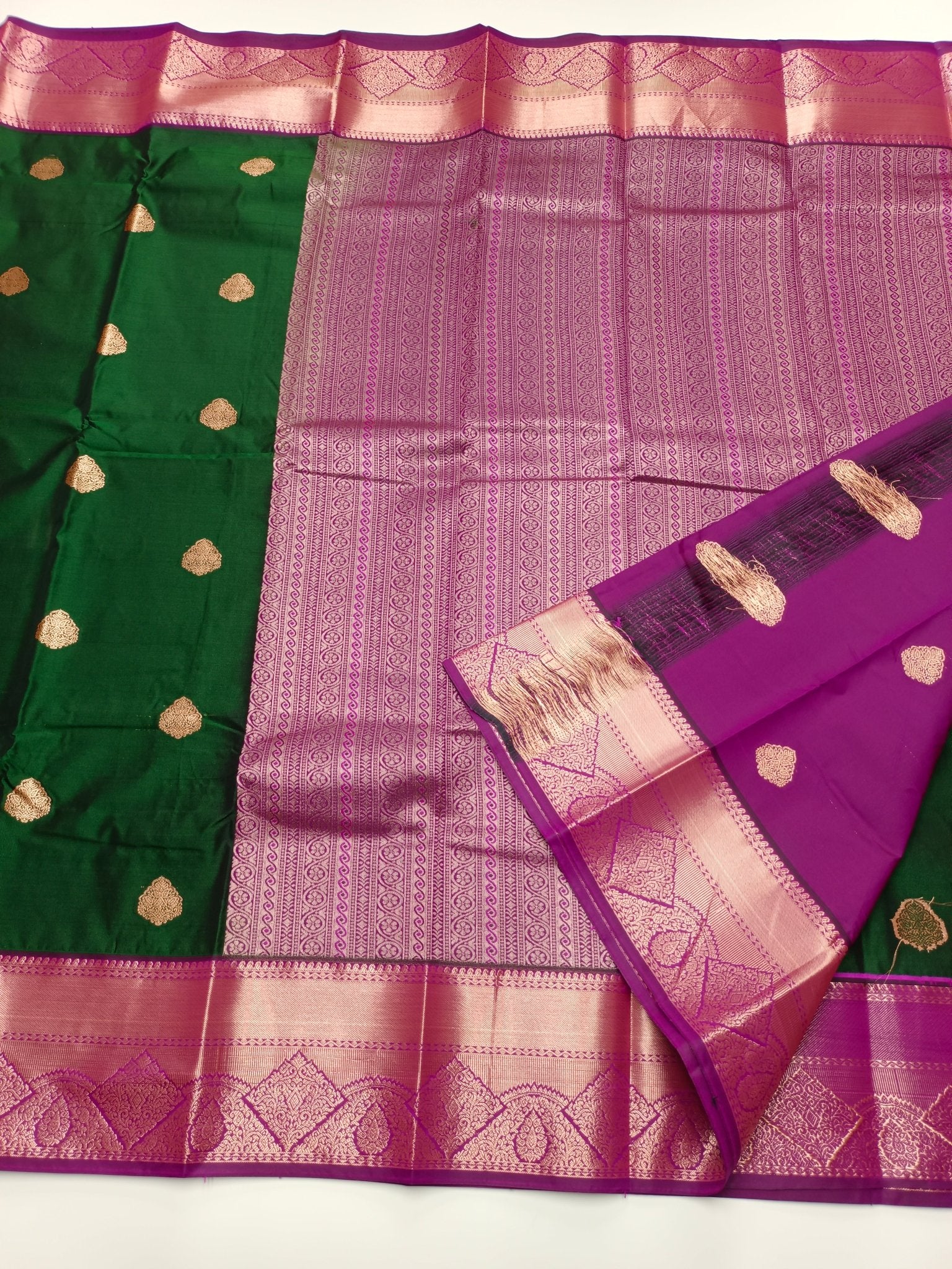 KANCHIPURAM SEMI SILK SAREE - B S CHANNABASAPPA & SONS